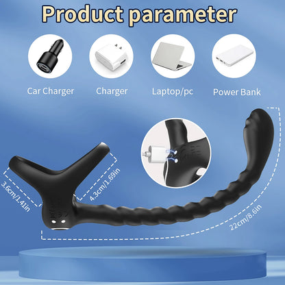 Fashion APP control, remote control type, anal plug vibrating ring sex toy, delayed vibration locking sperm ring penis ring