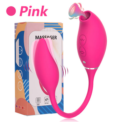 Vibrator 2in1 Sucking Clitoris Vagina Masturbation Soft Female Nipple G-Spot Vibration Stimulator Massager Dildo Sex Toys 18+