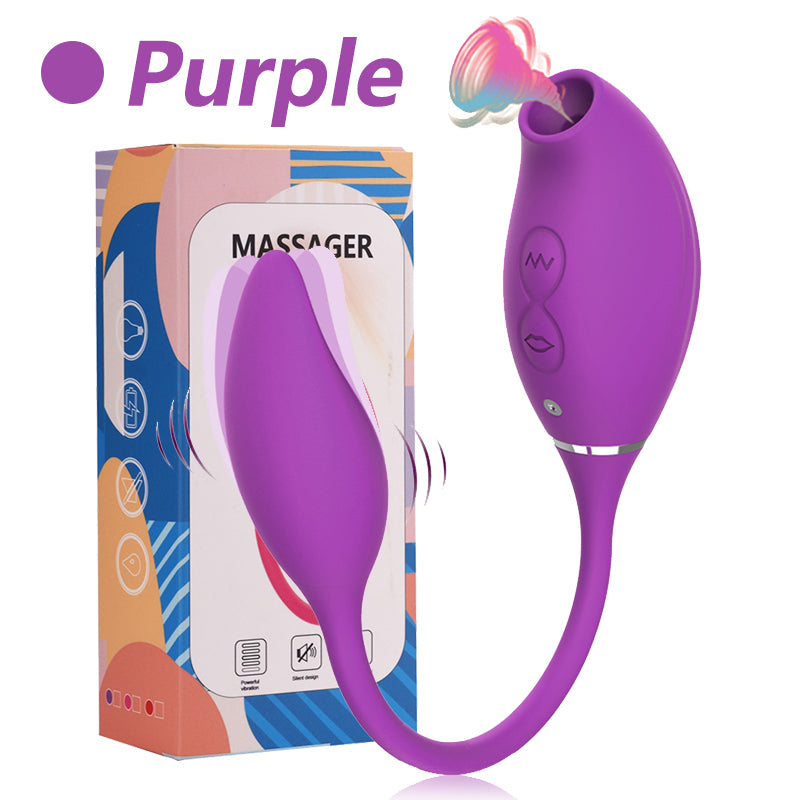 Vibrator 2in1 Sucking Clitoris Vagina Masturbation Soft Female Nipple G-Spot Vibration Stimulator Massager Dildo Sex Toys 18+
