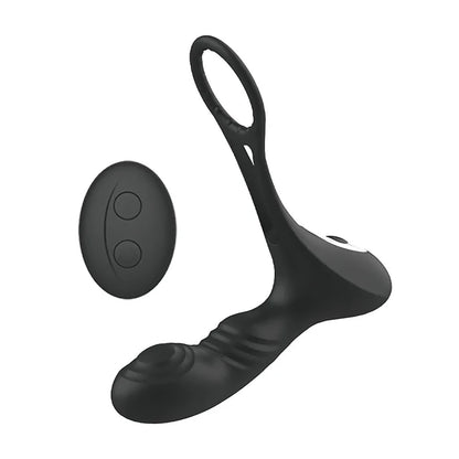Anal Plug Vibrator Double Rings Prostate Massager Waterproof With Penis Ring Delay Cock Ring Remote Control