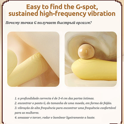 Cute Yellow Sex Toys For Women Sucking Clitoral tongue licking telescopic swing Dildo Vibrator