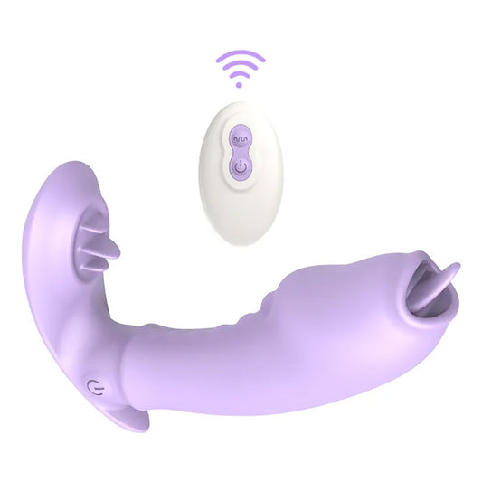 Wearable vibrating panties dildo tongue licking vibrator pulse silent vibrating egg with wireless remote control, female adult sex toy