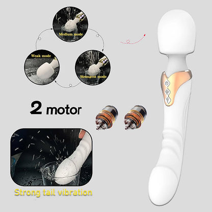 Erotic big head wand clitoris pussy massager vibrator waterproof usb charging adult sex toys for women