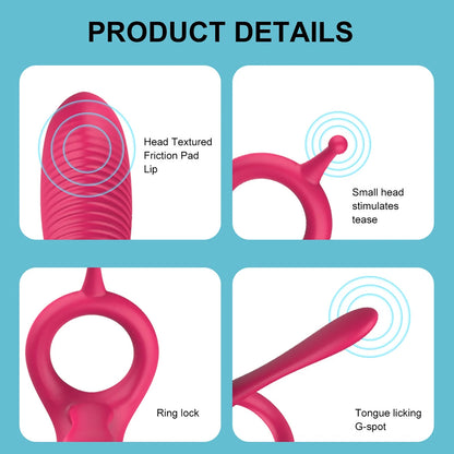 Remote Control Penis Ring Vibrator Silicone Adult Sex Toy Erection Couples Remote Control for Toys Black